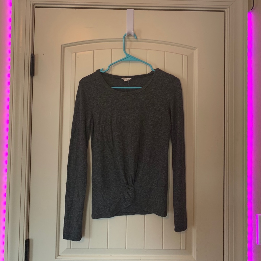 Tight gray long sleeve